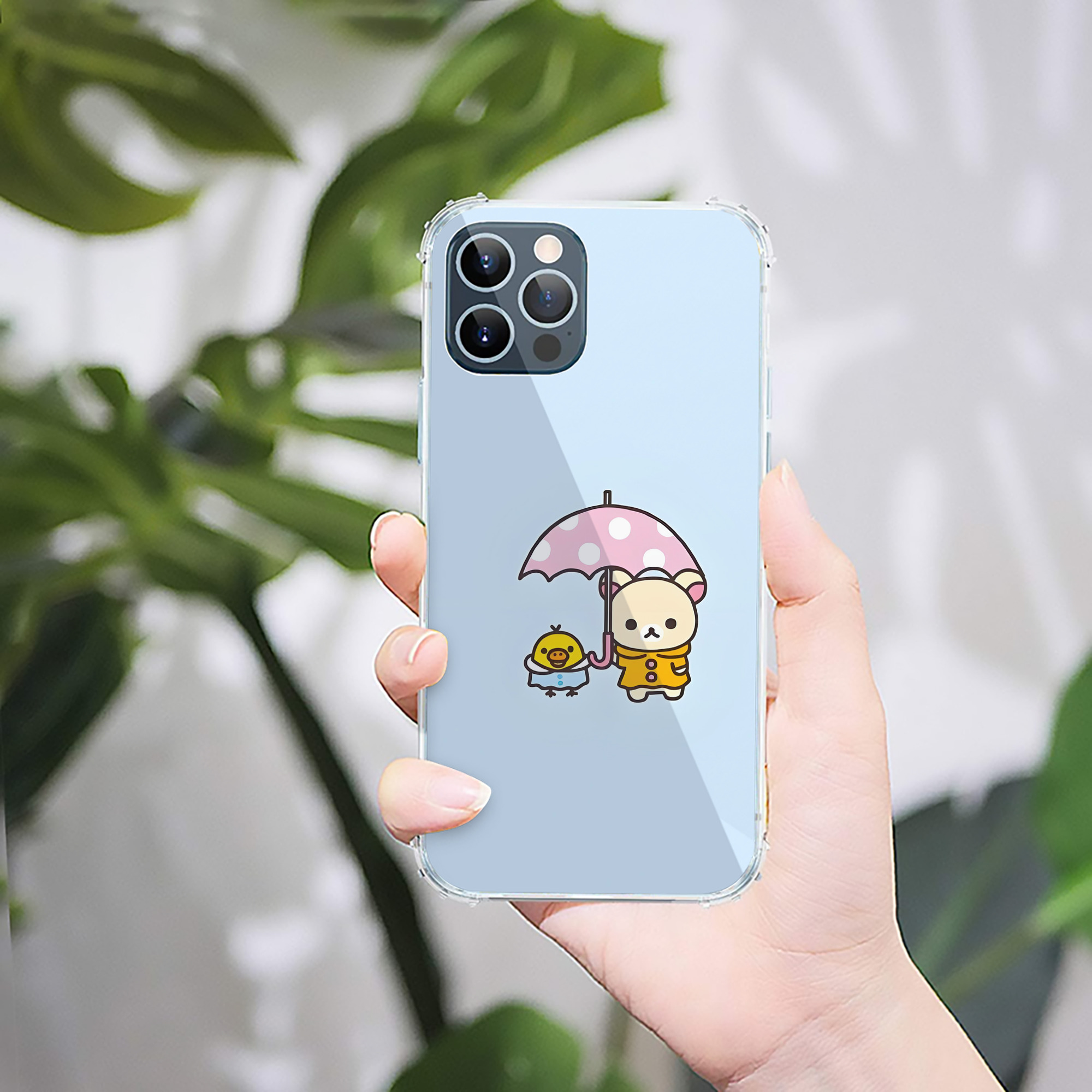 （画像用） リラックマ リラックマ キイロイトリ Rilakkuma Korilakkuma Kiiroitori 【iPhone 12シリーズ対応】透明スマホケース（クリアソフトケース）